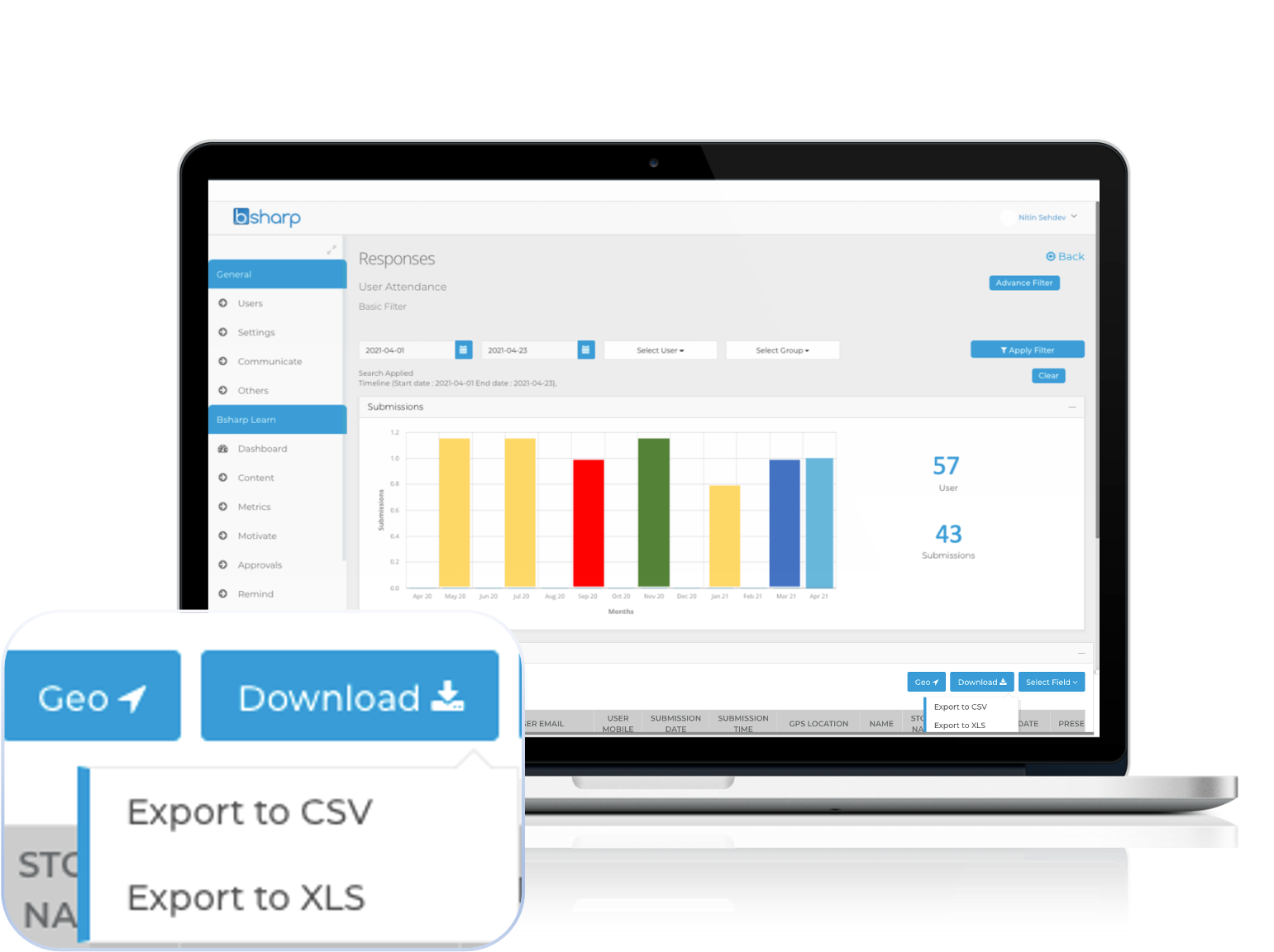 Excel exports