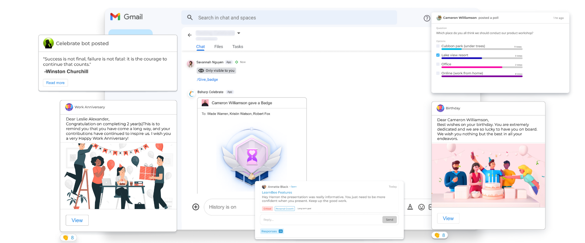 Celebrate on Google Chat