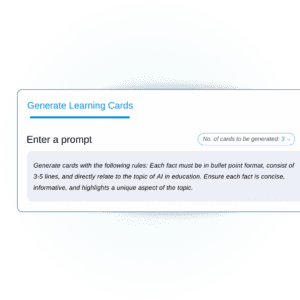 Generate cards with prompts