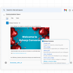 The Bsharp Converse bot from Google Market Place